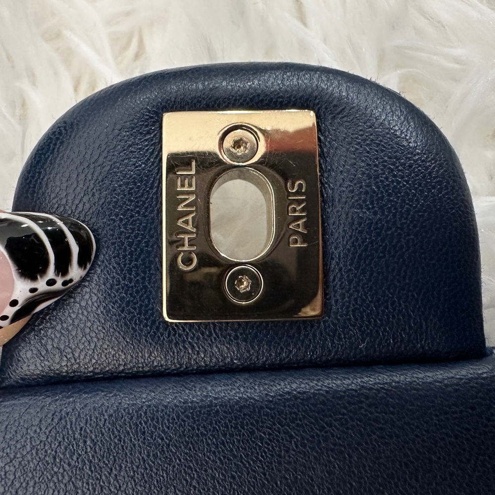 CHANEL Dark Denim Mini Classic Flap - Picture 10 of 11